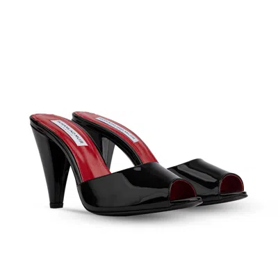 Rosamund Muir London Women's Montavia Black Patent Mules - Races, Weddings, Events