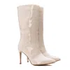 Rosamund Muir London Women's Neutrals / White Freda Cream Patent Boots In White