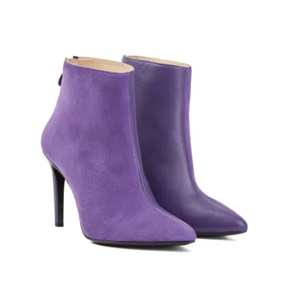 Rosamund Muir London Women's Pink / Purple Paulina Grape Purple Boots In Pink/purple