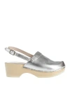 Rosamunda Woman Mules & Clogs Silver Size 8 Leather In Silver