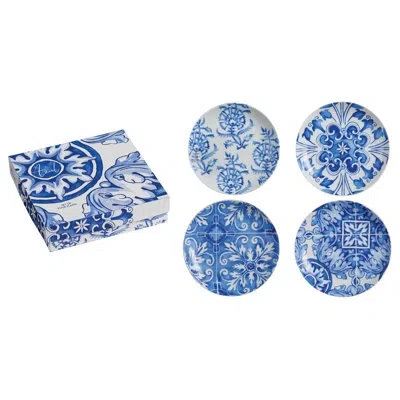 Rosanna Azul 6 , Set Of 4 In Blue;white