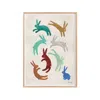 Rosanna Corfe A2 - Colourful Rabbits Print