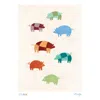 Rosanna Corfe A4 Colourful 'oink' Patchwork Pig Print