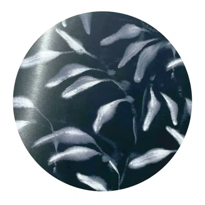 Rosanna Corfe Black / Blue / Grey Black Navy Amongst Round Placemat In Multi