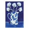 Rosanna Corfe A3 - Blue Herons On Jug Print In Blue/white
