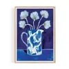 Rosanna Corfe Blue / White A4 - Blue Herons On Jug Print In Blue/white