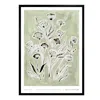 Rosanna Corfe Grey / Green / Neutrals A3 - Wishful Green Floral Art Print In Grey/green