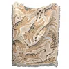 Rosanna Corfe Neutrals / Black / Yellow Tigers 01 Woven Throw In Black/yellow