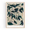 Rosanna Corfe Black / Green / Neutrals A3 - Herons Print, Dark Teal In Green