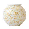 Rosanna Corfe Orange / Neutrals / White Sunburst Large Ball Vase - Yellow In Multi