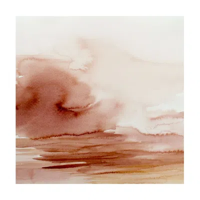Rosanna Corfe Pink / Purple / Yellow 'warm Skies 2' Abstract Landscape Art Print - Pink Orange In Pink/purple/yellow