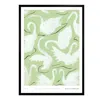 Rosanna Corfe White / Green / Neutrals A3 - Swans Green Art Print In White/green