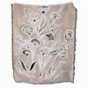 Rosanna Corfe White / Grey / Neutrals Wishful Pink Woven Recycled Cotton Throw In White/grey