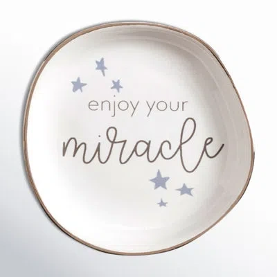 Rosanna Dish Enjoy Your Miracle Trinket Dish In Gold;white