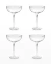 Rosanna Farm To Table Etched Glass Champagne Flutes, Set Of 4 In Transparent