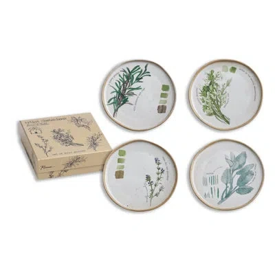 Rosanna Farm To Table Herbs 4 Piece Appetizer Plate