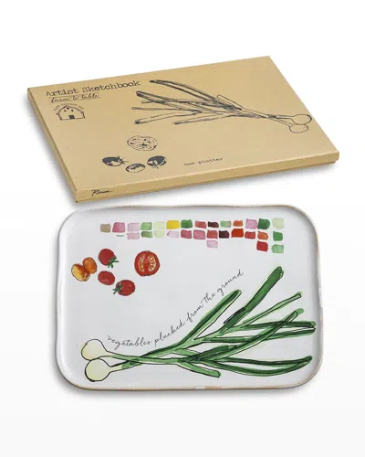 Rosanna Farm To Table Platter - Spring Onion Rectangle In Multi