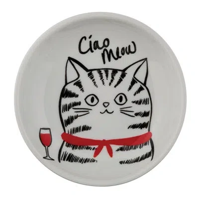 Rosanna Grand Tour Italy Dish Ciao Meow In White