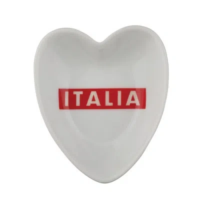 Rosanna Grand Tour Italy Tray Heart In White