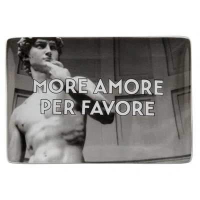 Rosanna Grand Tour Italy Tray More Amore In White
