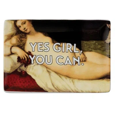 Rosanna Grand Tour Italy Tray Yes Girl You Can In White