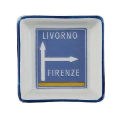 Rosanna Grand Tour Italy Trinket Dish Ivorno In White