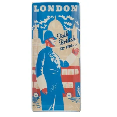Rosanna Grand Tour London Tray Map In White