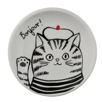 Rosanna Grand Tour Paris Dish Bonjour Cat In White