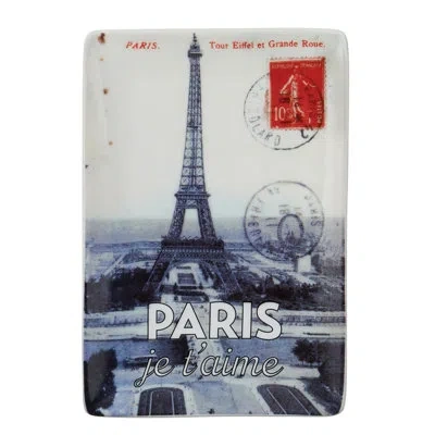 Rosanna Grand Tour Paris Tray Eiffel Tower In White