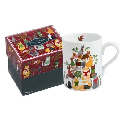 Rosanna Holiday Pets Winter Whiskers Mug In White