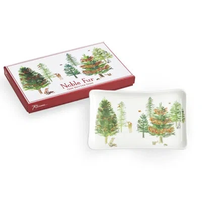 Rosanna Noble Fur Butter Dish In Green;orange