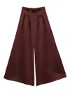 Rosanna Ocampo Boom Boom Pleated Trousers In Burgundy