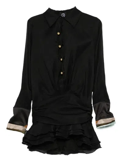 Rosanna Ocampo Petal Dress In Black