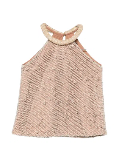 Rosanna Ocampo Tuka Top In Burgundy