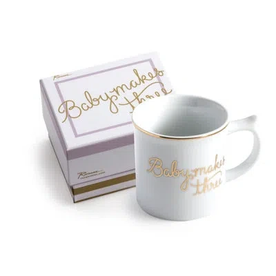 Rosanna Oh Baby Baby Makes Three Coffee Mug In White