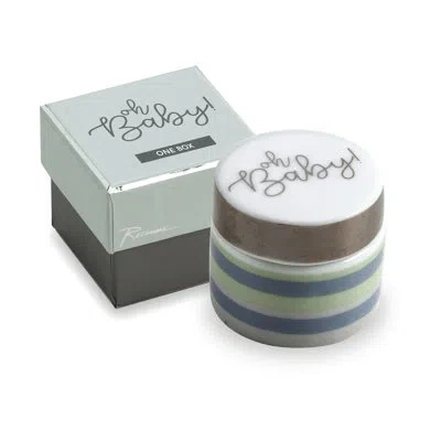 Rosanna Oh Baby Decorative Box In Shuttle Gray