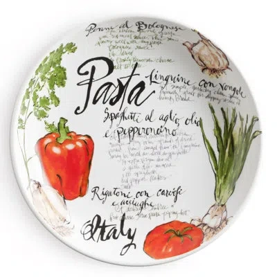 Rosanna Pasta Italiana Serving Bowl In Black;green;orange