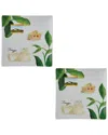 Rosanna Set Of 2 Antipasto Sfizioso Plates: Cheese In Multi