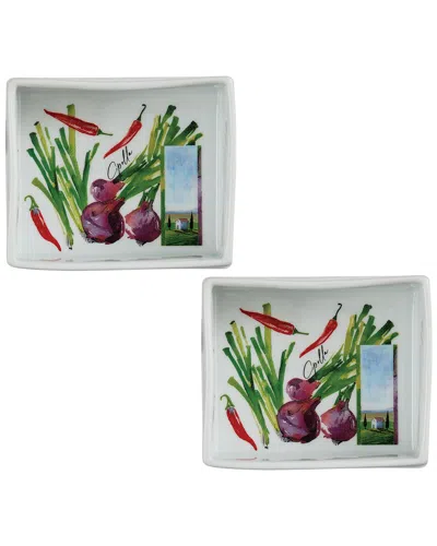 ROSANNA ROSANNA SET OF 2 ANTIPASTO SFIZIOSO TRAYS: ONION