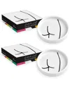 Rosanna Set Of 2 Cocktails On The Roof Wine Coasters In White