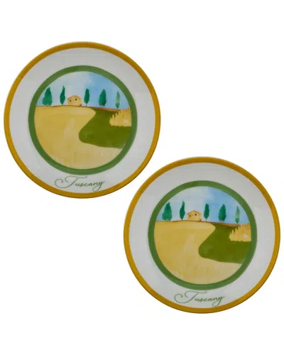 ROSANNA ROSANNA SET OF 2 THE GRAND TOUR ITALY 6IN PLATES
