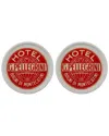 Rosanna Set Of 2 The Grand Tour Italy Coasters: Hotel Pellegrini In Red