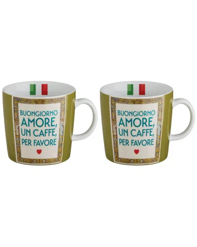 ROSANNA ROSANNA SET OF 2 THE GRAND TOUR ITALY MUGS