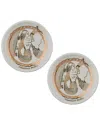 Rosanna Set Of 2 The Grand Tour Italy Trinket Trays: Positano Italia In Multi