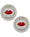 Rosanna Set Of 2 The Grand Tour Italy Wine Coasters: Kisses In Multi