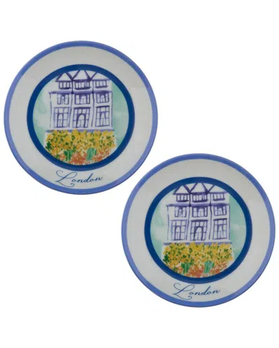ROSANNA ROSANNA SET OF 2 THE GRAND TOUR LONDON 6IN PLATES