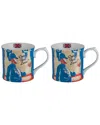 Rosanna Set Of 2 The Grand Tour London Mugs In Multi