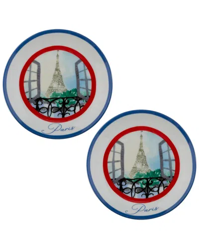 ROSANNA ROSANNA SET OF 2 THE GRAND TOUR PARIS 6IN PLATES