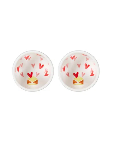 Rosanna Tabletop Set Of 2 Love Bowl Dipping Dishes In Multi