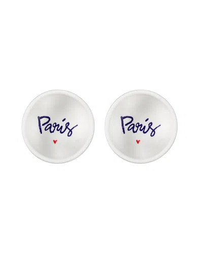 Rosanna Tabletop Set Of 2 Love Bowl Dipping Dishes In Multi